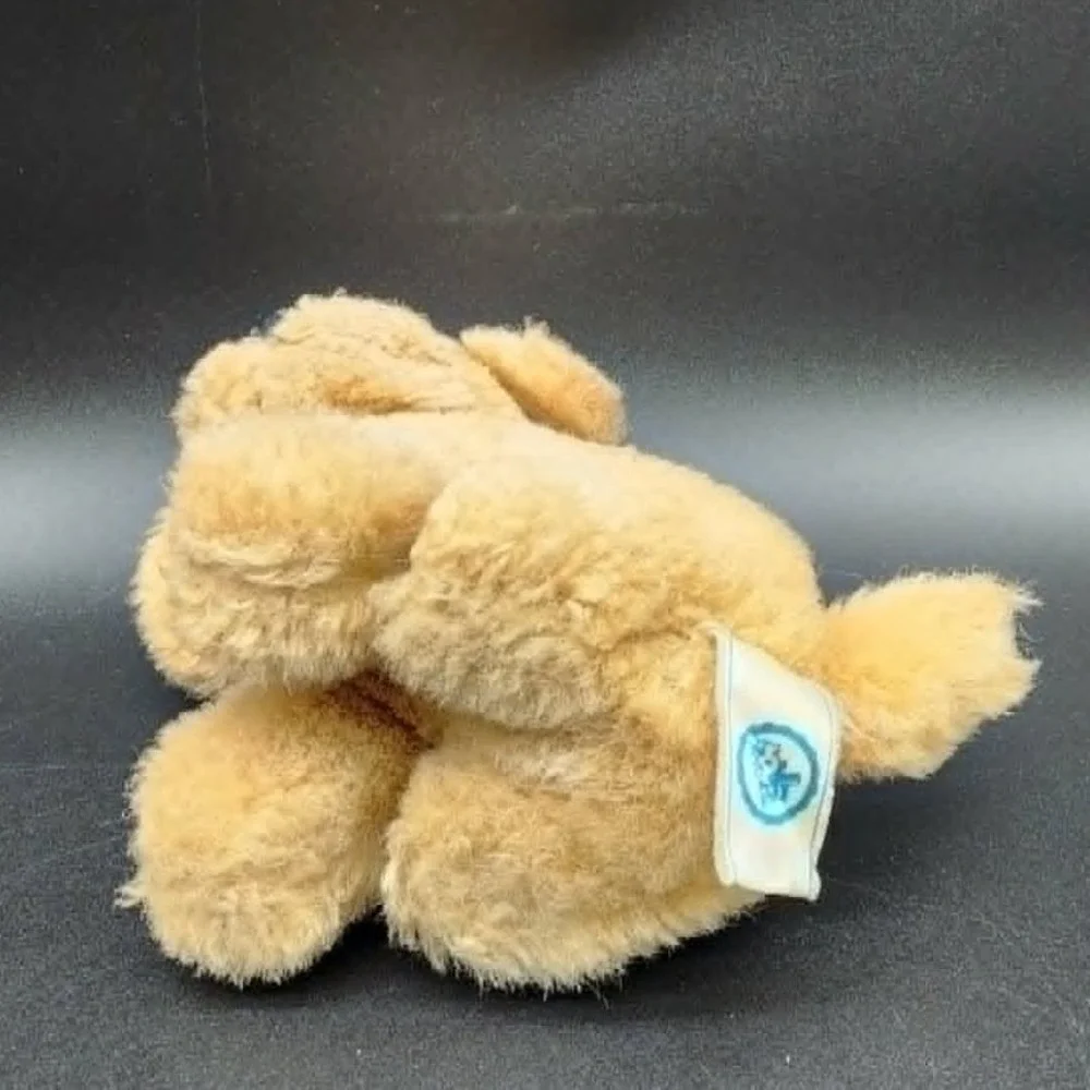 j. elsner co plush dog Tan  Lab‎ Retriever Vintage Realistic Curly Fur Toy